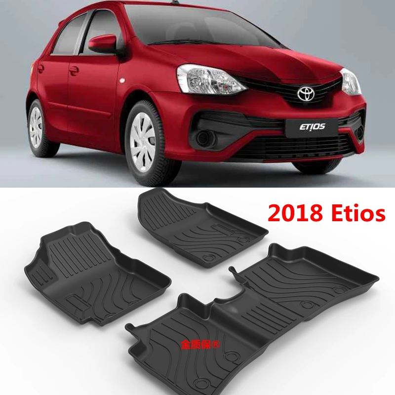 Use para 2018 toyota etios tapete de chão etios tapete de carro apto para etios personalizado à prova dwaterproof água tapete de chão etios tapete de carro etios