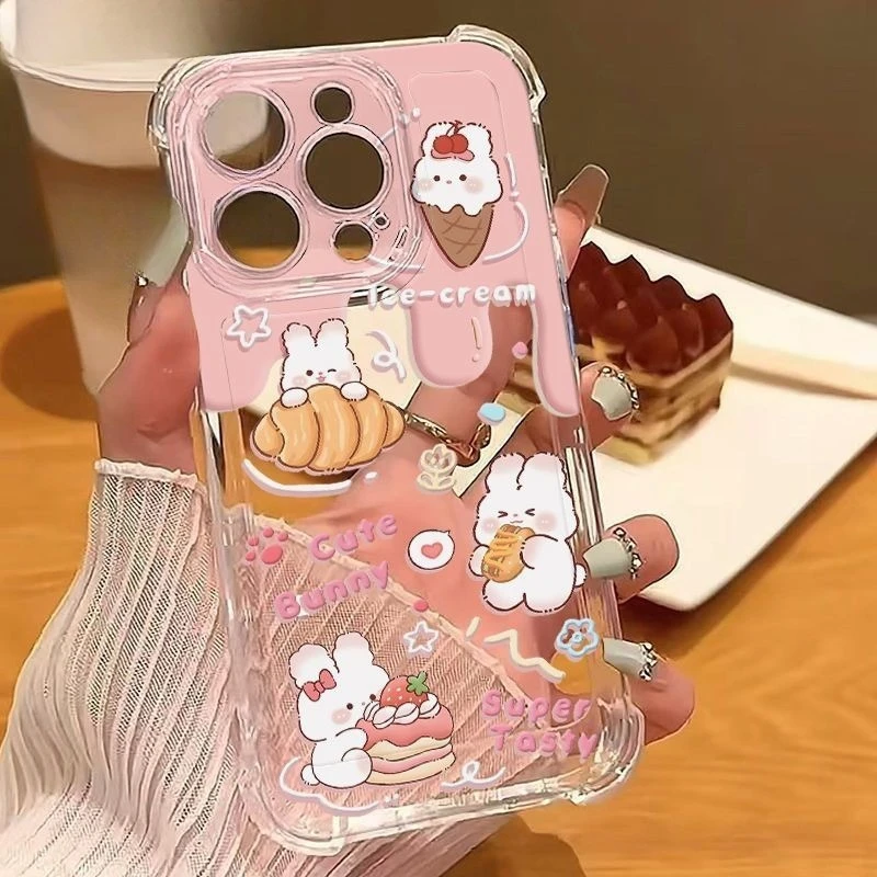 Cute pink Rabbit Phone Case For vivo V50 V40 V30 V29 V27 Y31 Y04 Y76 Y38 Y28 Y03 Y17s Y19S Y78 Y36 Y27 iQOO Z10 Lite Pro 4G 5G
