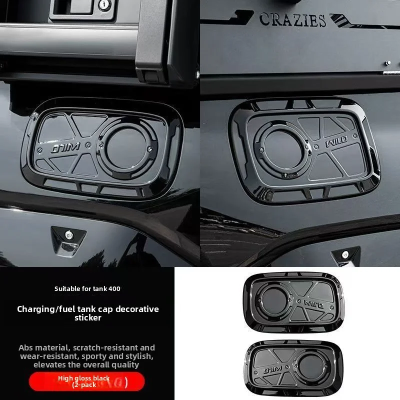 

For GWM Great Wall Tank 400 2023 Car Style Fuel Tank Oil Cap Charging Port Electric Box Cover Accessories Exterior Sticker
