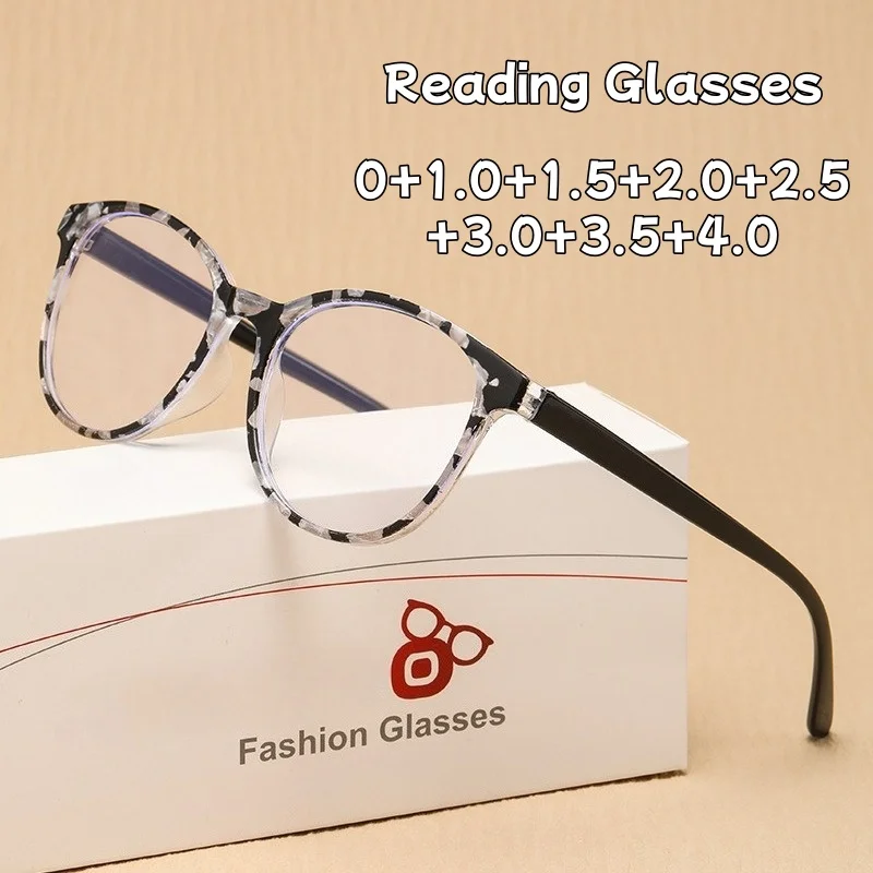 

Retro Round Frame Plain Glasses for The Elderly Reading Glasses Ladies Literary New Anti-blue Light Presbyopia Glasses