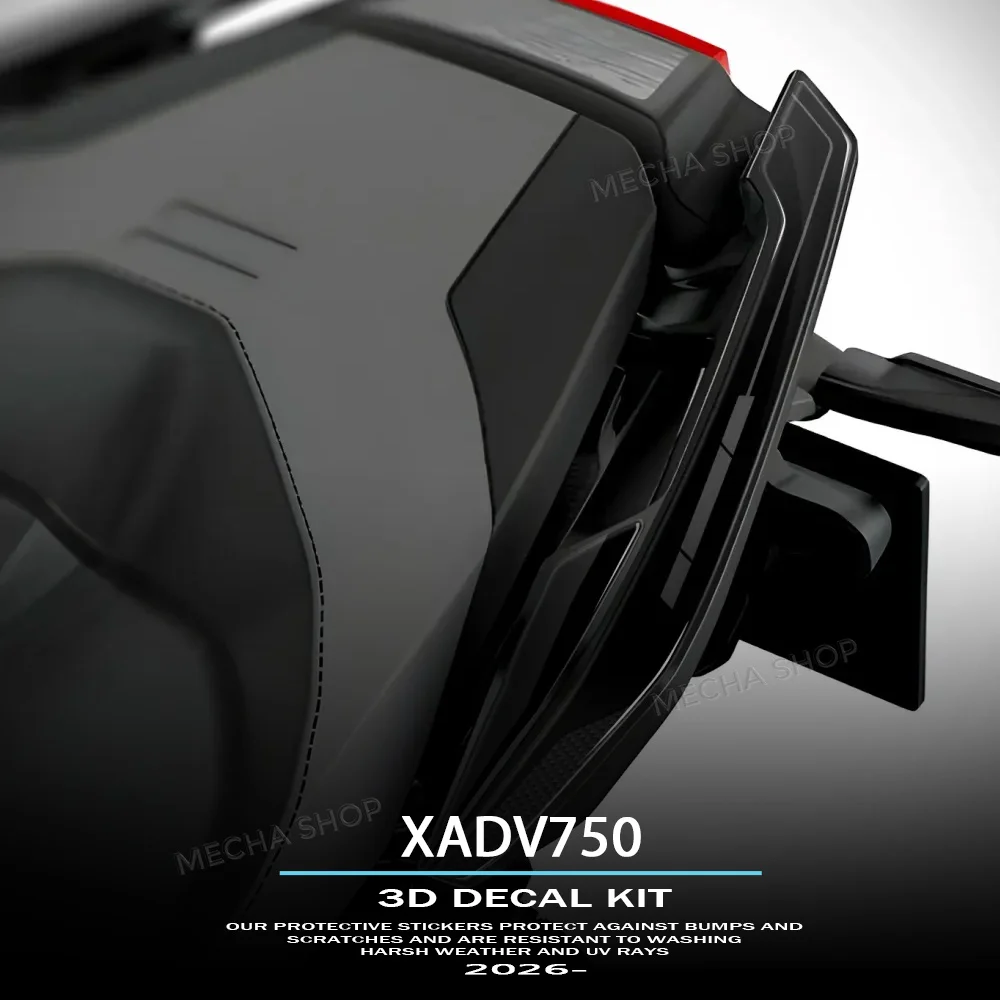 For X-ADV750 XADV 750 2025 2026 Passenger Armrest Sticker 3D Resin Decal Kit Motorcycle Sticker Kit
