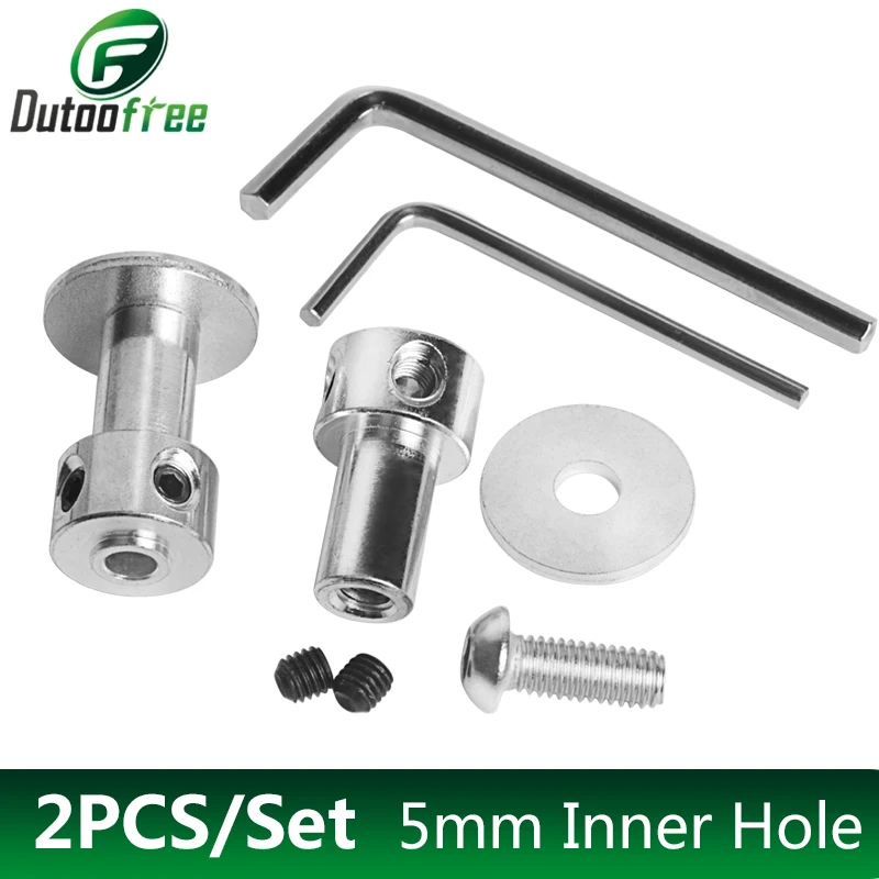 

2PCS/Set Motor Shaft Connector 5mm Aluminum Rod Sleeve For Grinding Machine Accessories Aluminum Rod Adapter Shaft
