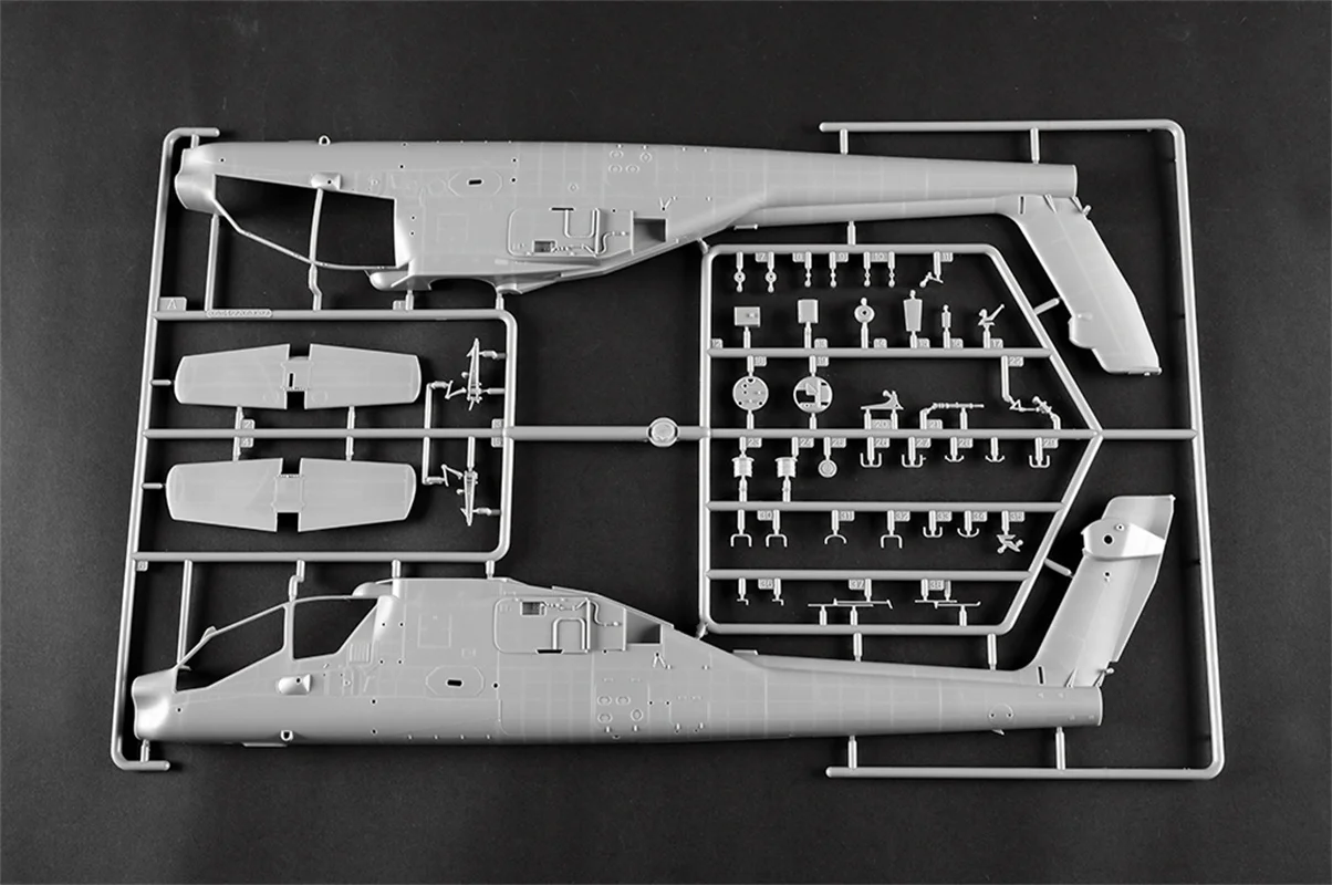 Trompetista-Early Military Plastic Assembly Model Kits, AH-64A, 05114, Escala 1:35