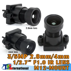 3MP 5MP 2.8mm m12 lens /4mm m12 lens F1.0 1/2.7