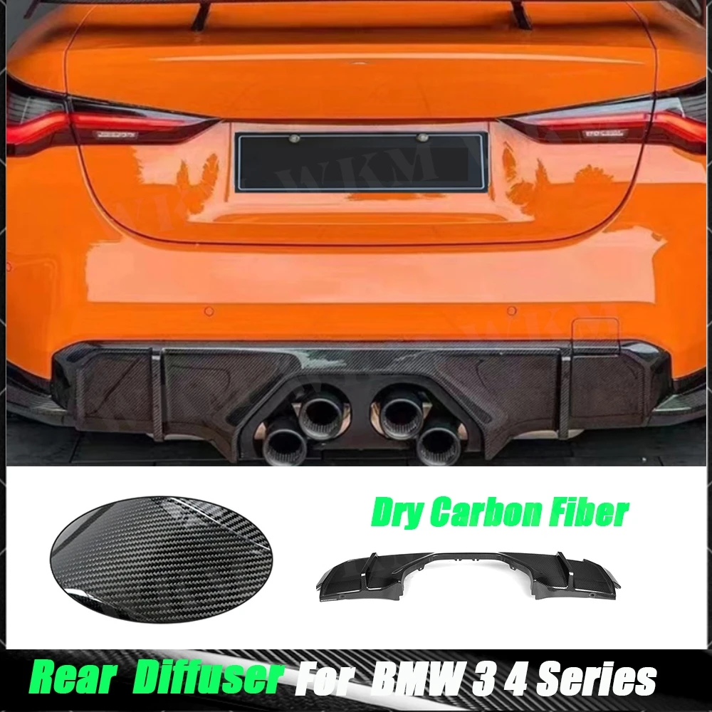 

Dry Carbon Fiber Rear Diffuser Lip Spoiler Rear Diffuser for BMW 3 Series 4 Series G80 G82 G83 M3 M4 2021+ Rear Bumper Guard