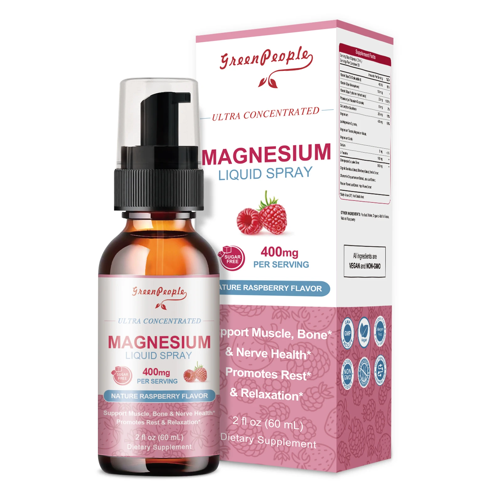 Magnesium Glycinate Liquid, 400mg Magnesium Liquid Supplement with Vitamin B6, C, D, Zinc, Magnesium for Kids and Adults