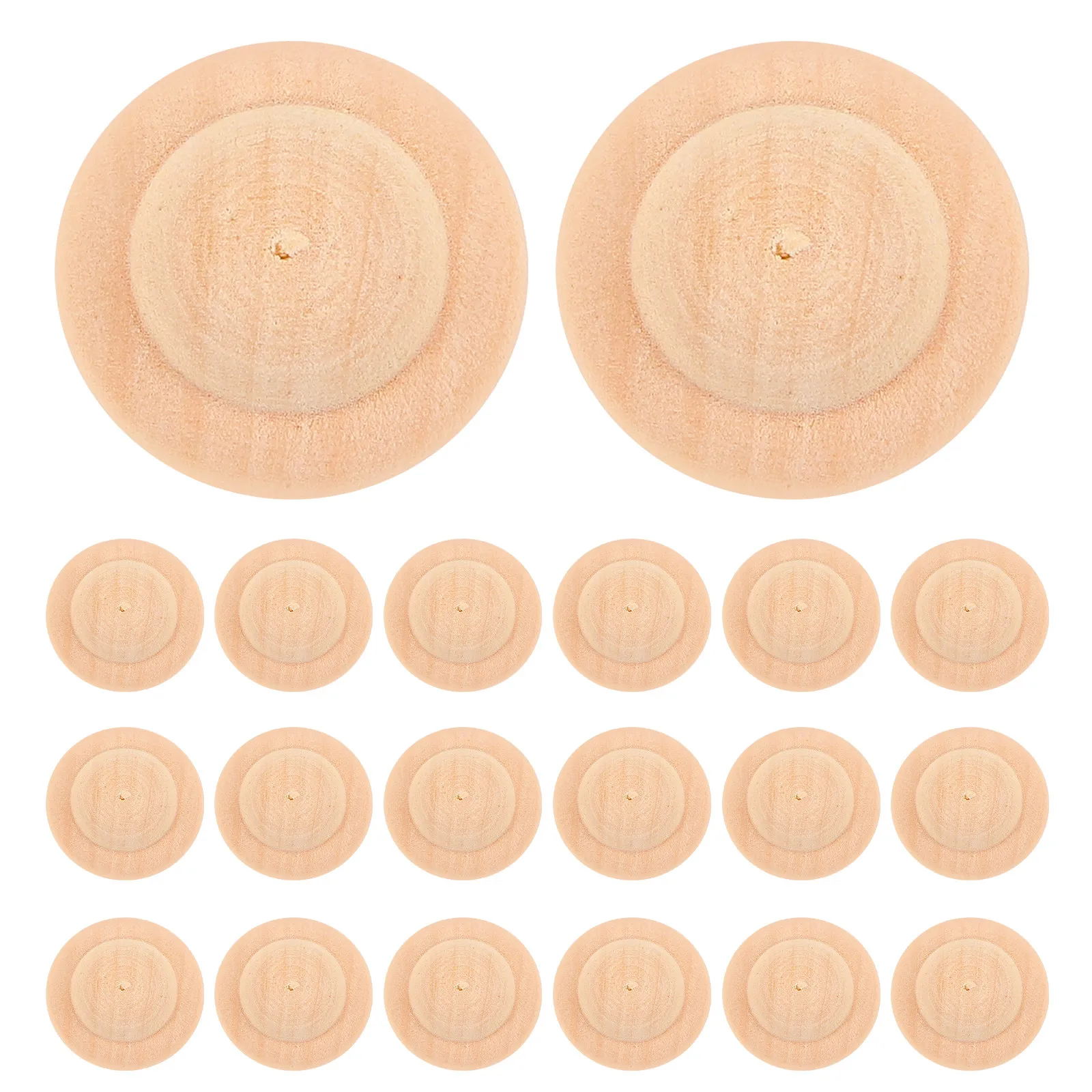 

40Pcs Wooden Peg Hat Unfinished DIY Craft Hand Painting Supplies Creative Decoration Art Project Peg Hat