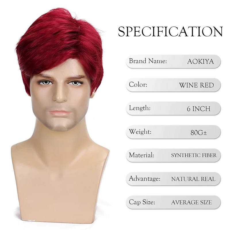 Anime Cosplay Mann Universal Kurze Haare Kopfbedeckung Konzert Kleidung Spiel Kurzen Stil Volle Kopf Abdeckung Mann Täglichen Mode Perücke