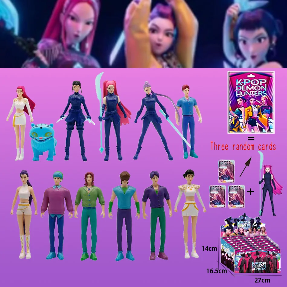 

Аниме Kpop Demon Hunt слепая коробка серии фигурка тигра игрушка украшение стола статуи орнамент Хэллоуин/Рождество подарки для детей