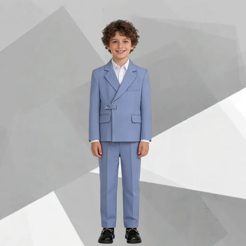 Boys' 3Pieces Suit Set With Suit Vest Pants Suitable for Piano Performances Hosting Weddings Birthday Parties Formal Occasions