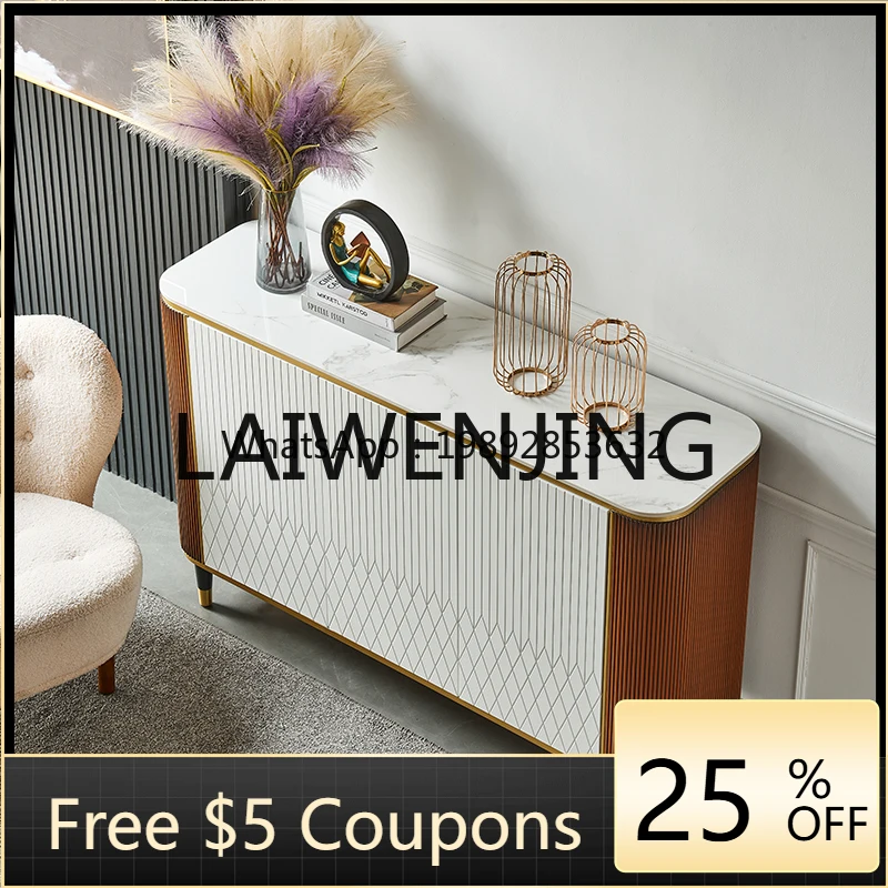 

7ZSPStone Plate Hallway Doorway Shoe Cabinet Modern Minimalist Dining Side Living Room Decoration Hallway against the Wall