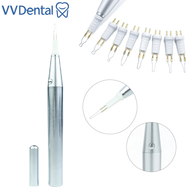 

VVDental Dental Gutta Percha Cutter With 8 Tips Dissolved Breaker Cutter Fuse Oral Gum Rapid Heated Pen