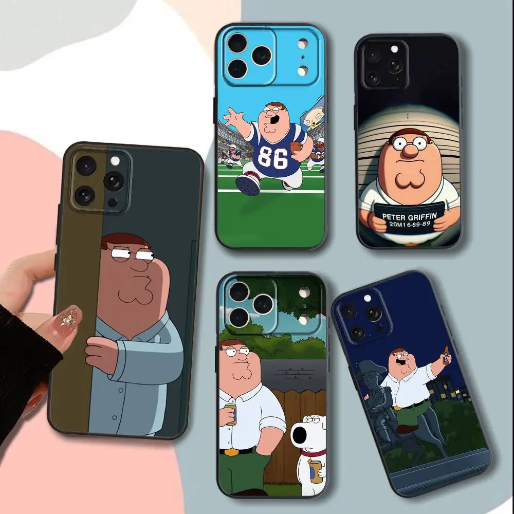 

F-Family G-GuyS Funny Phone Case For iPhone 15,13,16,12,11,17,14,Plus,Pro,Max,XS,XR,X,SE,Mini,Soft Silicone Black Cover