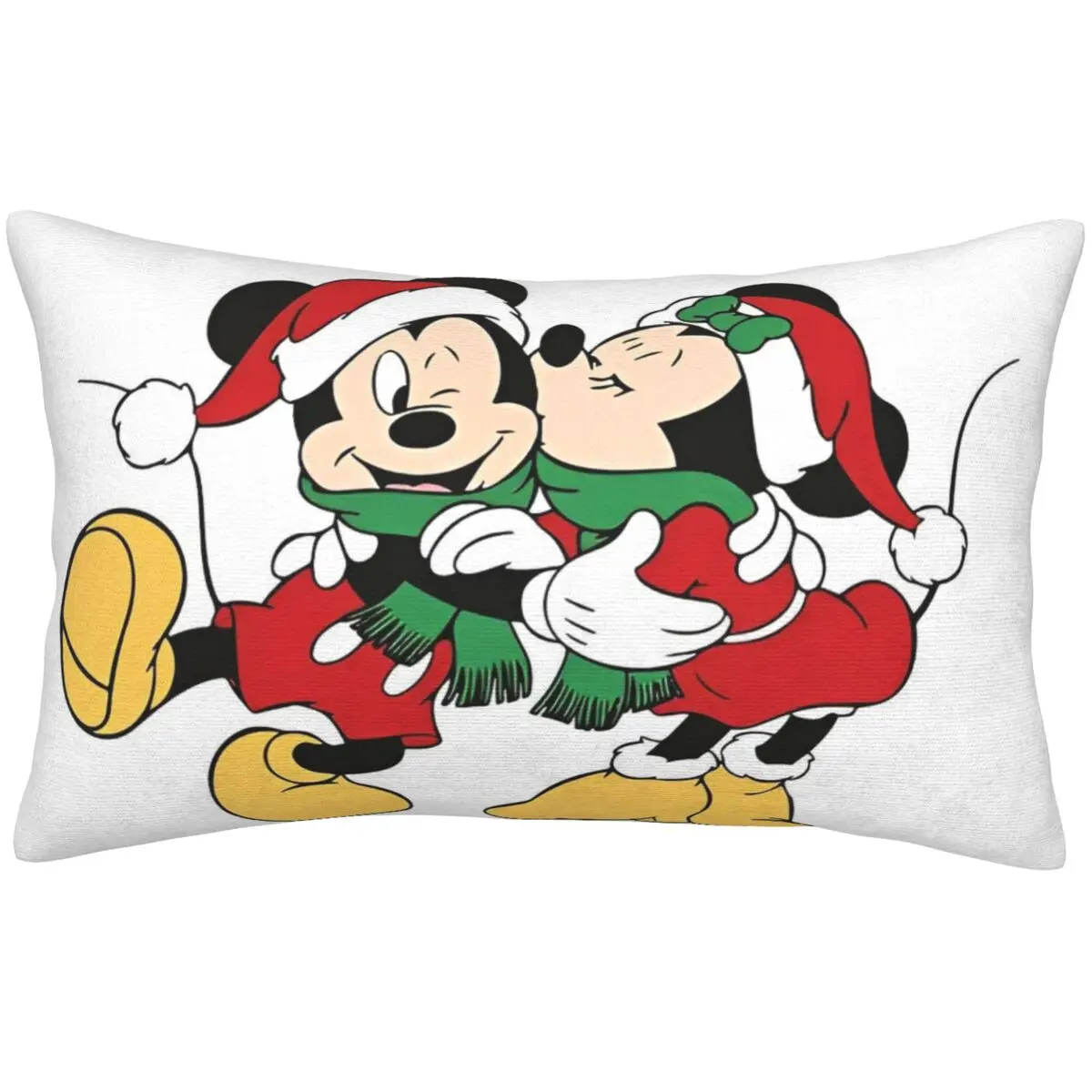 Merry Christmas Mickey And Minnie Pillowcase Bedding For Kids Adults Reversible Double-Sided Extra Soft Beddings Throw Pillow