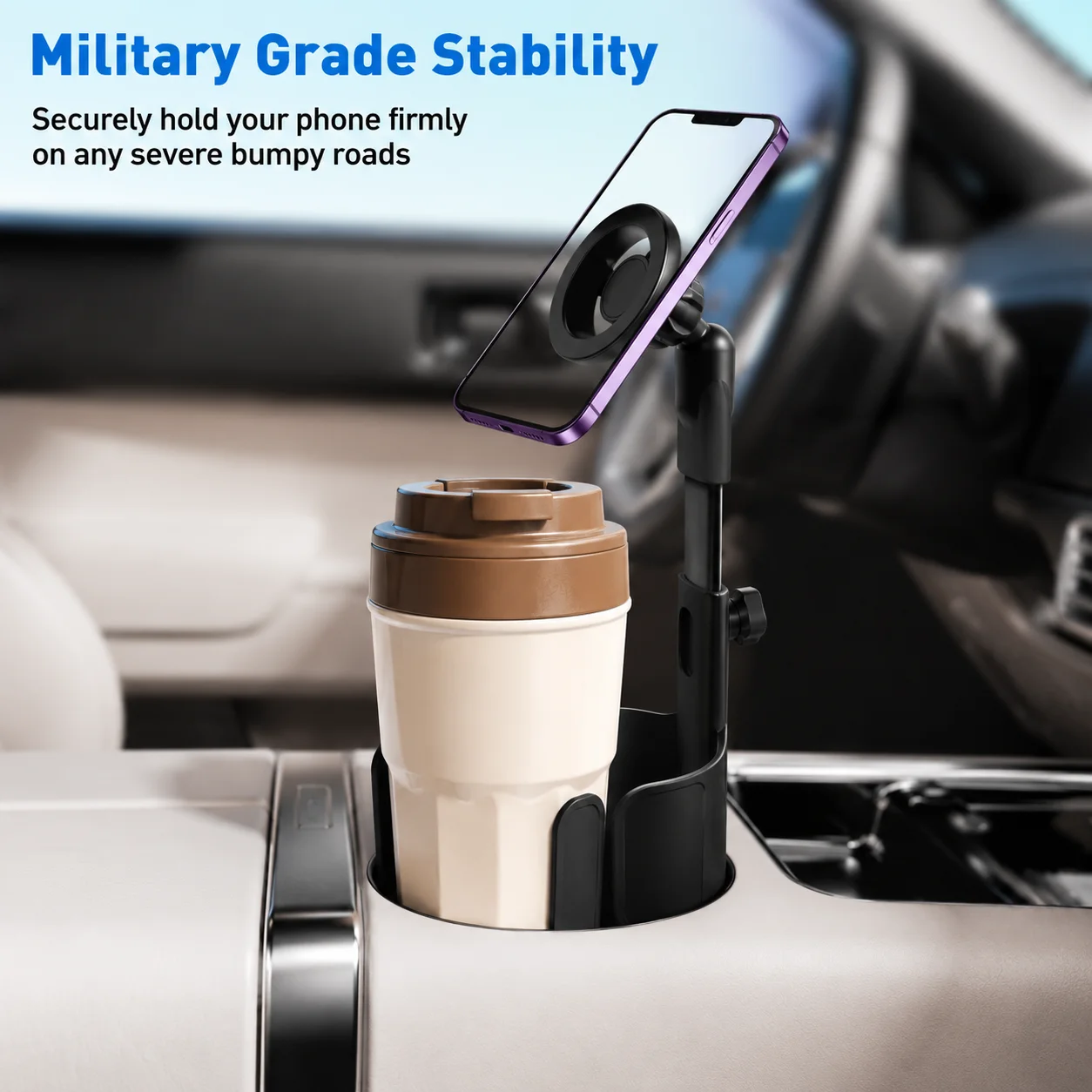 Auto-Getränkehalter Magnetischer Telefonhalter Universal 2-in-1 Multifunktional Ausziehbar 360° ° Rotationsverstellbare Auto-Smartphone-Halterung – Detail 3