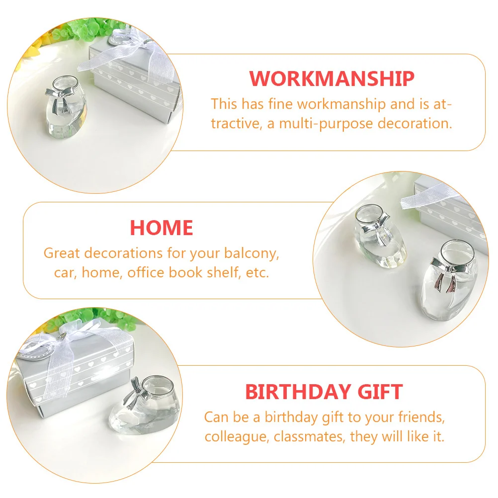 

Crystal Baby Shoe Decor Chic Small Crystal Baby Shower Guest Return Gift Favor Party Favor Souvenir Decoration