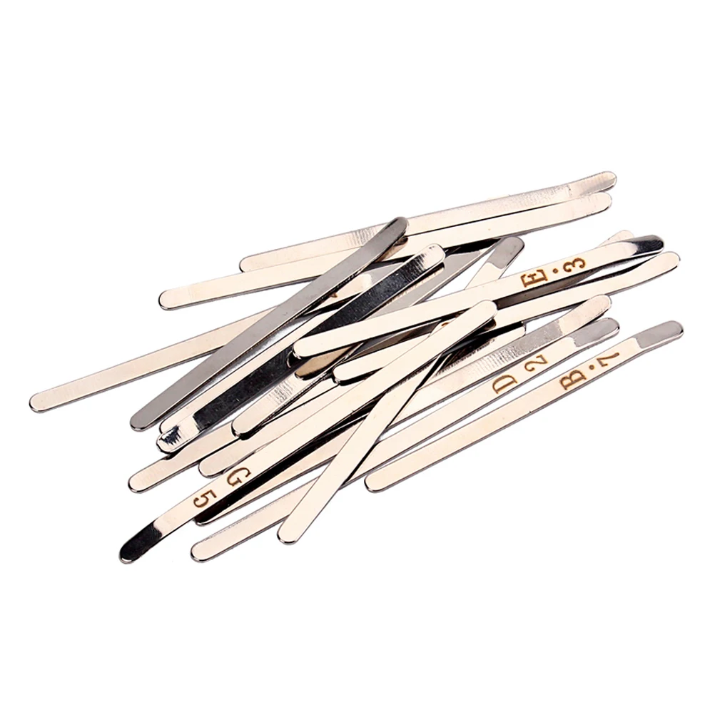 

1Set Musical Steel Key for 17 Note Kalimba Thumb Piano Solid Metal Replacement Steel Keys Durable for African Mbira Percussion