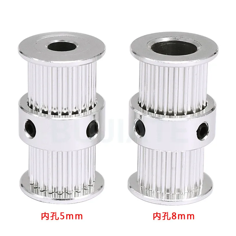 3D Printer Accessory: 2GT Double-Head Integrated Timing Pulley, 20-Teeth Gear for GT2 Belt