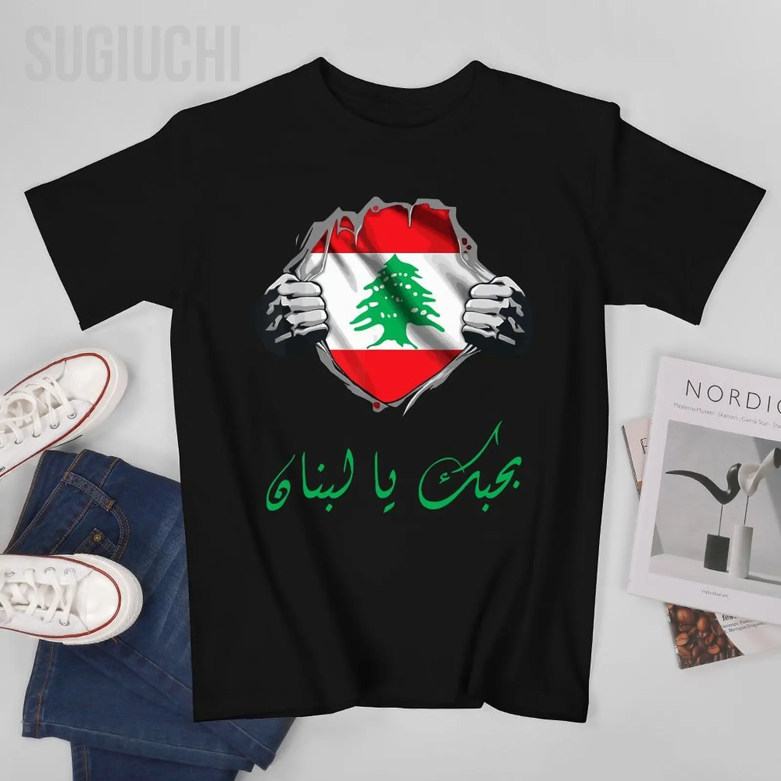Unisex Men Lebanon Flag Flag of Lebanon Tshirt Tees T Shirts Women Boys 100% Cotton T-Shirt