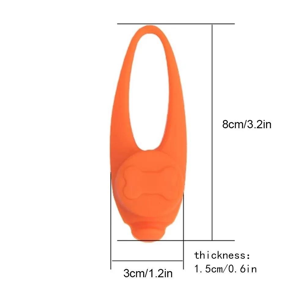 Silicone LED Pet Safety Light Waterproof 3 Light Modes Dog Flashing Light Anti-Lost High Brightness Blinking LED Collar