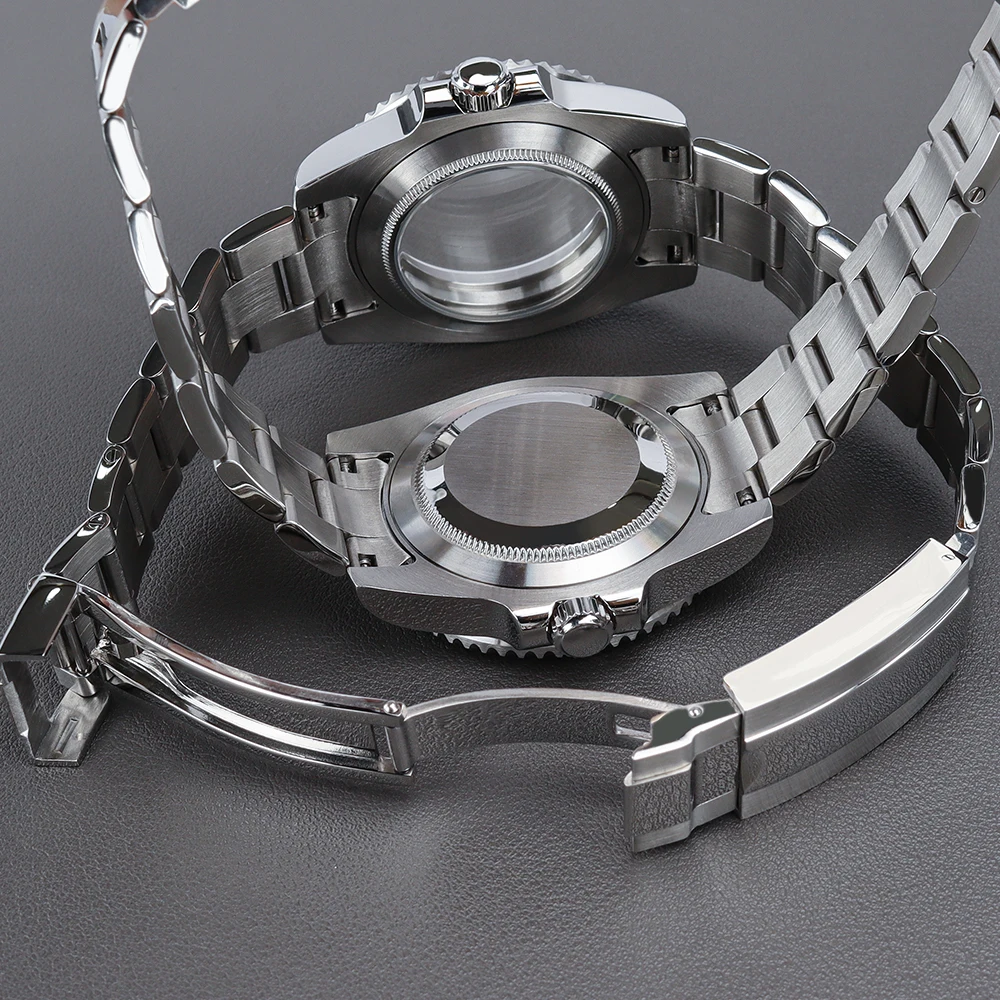 40mm Für NH34 NH35 NH36 8215 8205 ETA2824 PT5000 ST2130 Uhrwerk SUB Uhrengehäuse Poliertes Oyster/Jubilee Armband Saphirglas Bestseller – Detail 10