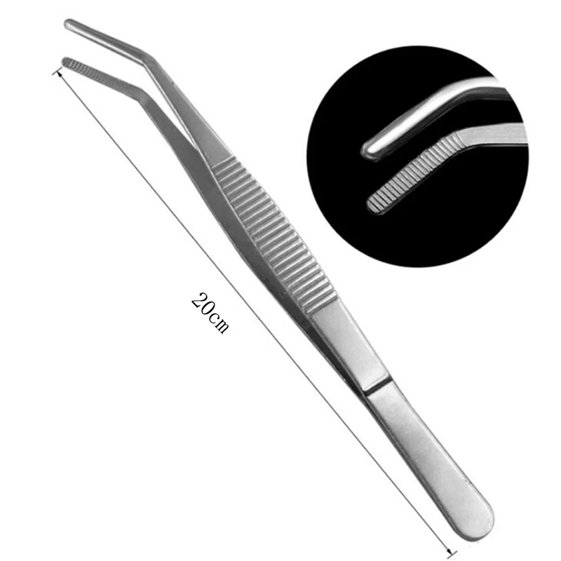 Aço inoxidável Long Straight Pinças, Medical Pinças, Dental Precision, Suculentas Plantas Clipe, DIY Alicate Ferramenta, 5pcs por conjunto