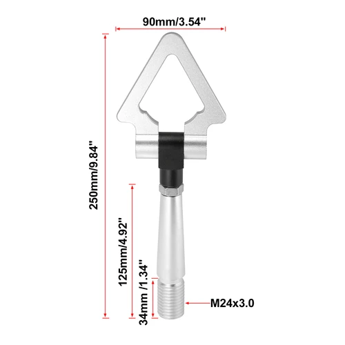 Imagen 2 del producto X Autohaux Car Racing gancho de remolque tornillo en aleación triangular para Mitsubishi Lancer Evolution Evo X 10 2008-2016 juego de accesorios de herramientas