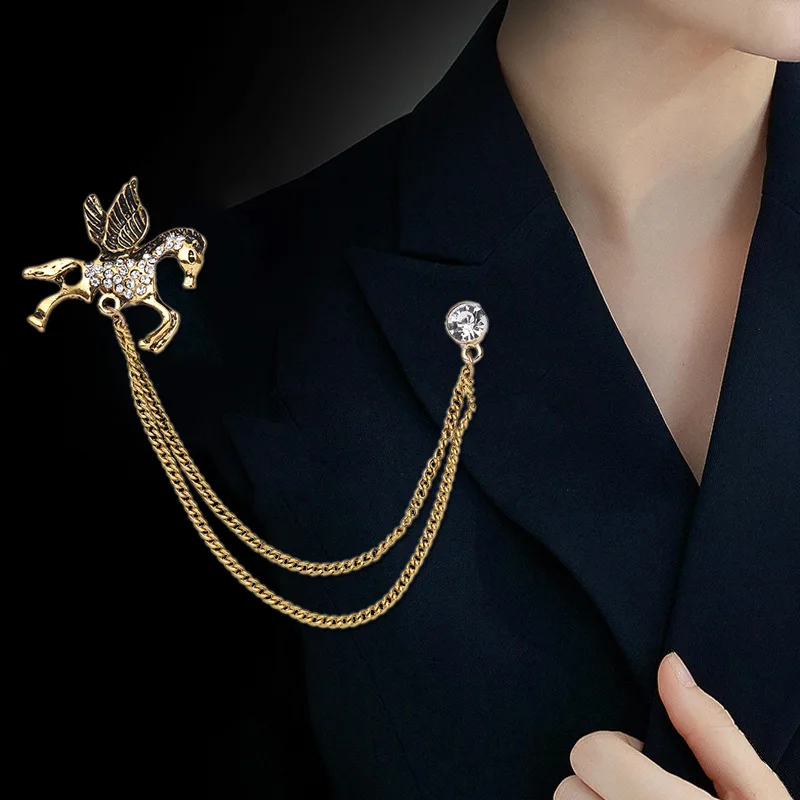 بقعة النسخة الكورية الرجال بيغاسوس مهدب بروش شخصية الرجال دعوى سلسلة بروش شارة الملحقات الرجعية #4