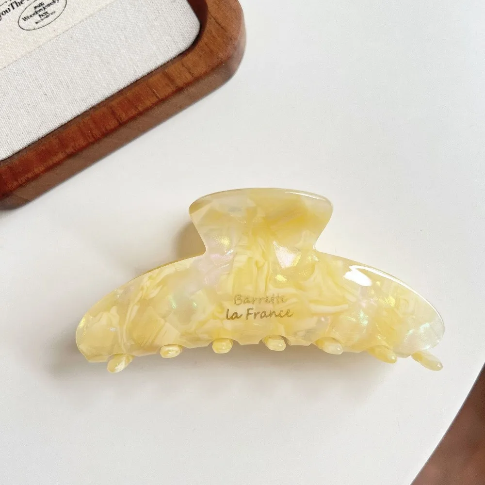 

Fashion Fresh Acetate Hair Claw Acetic Acid Stripe Irregular Pattern Shark Clip Headwear Hairpin Flower Hair Claw Girls