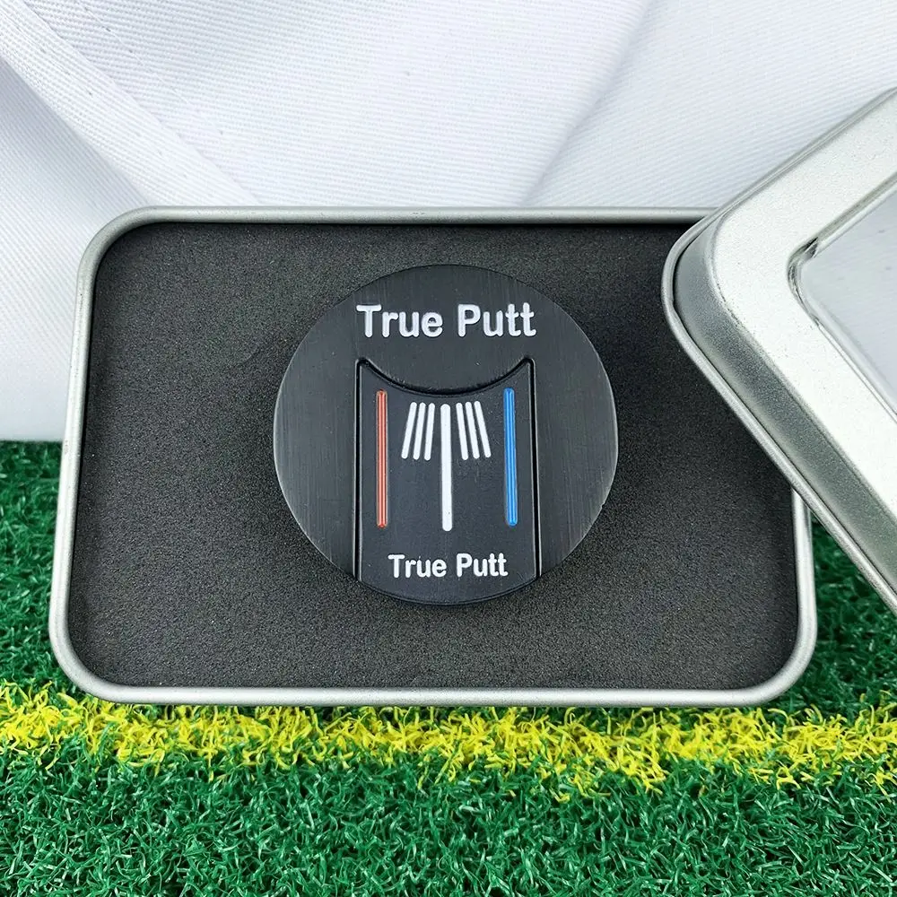 Hoge Precisie Niveau Leesbal Marker Niveau Lezen Afneembare Golf Hoed Clip Marker Zwarte Magnetische Golfbal Marker