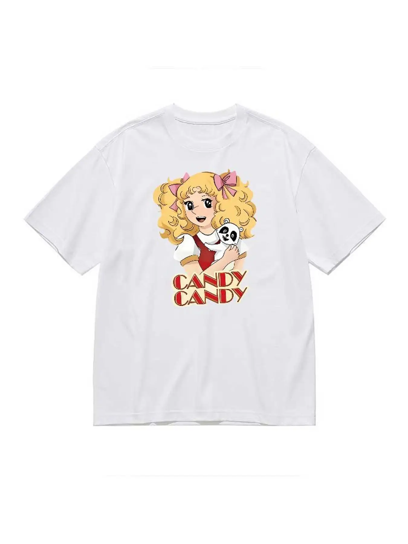 Anime Candy Candy Graphic T Shirt Women Fashion Stretchy Plus Size Short Sleeve Tee Vintage Aesthetic Casual Loose Cotton Soft Tops