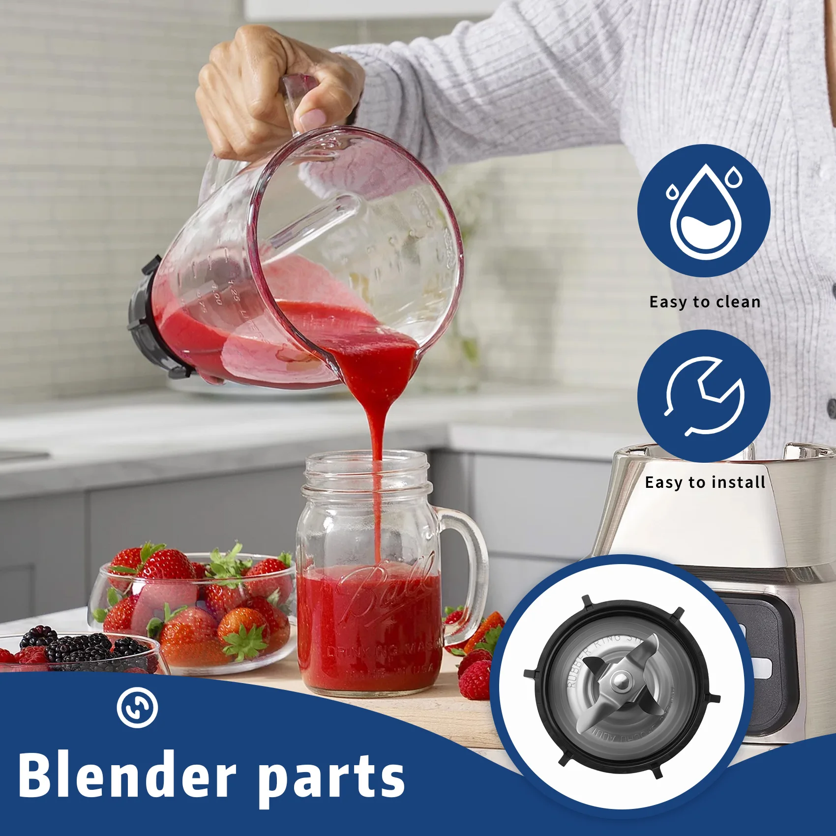 Blender Accessories Compatible For Oster Blender Blades Base,Compatible For Oster Osterizer Blender Replacement Parts