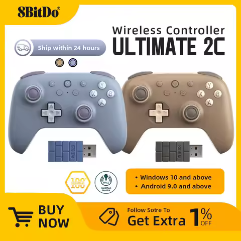 8BitDo Ultimate 2C Wireless Gaming Controller for PC, Windows 10, 11, Steam Deck, Raspberry Pi, Android
