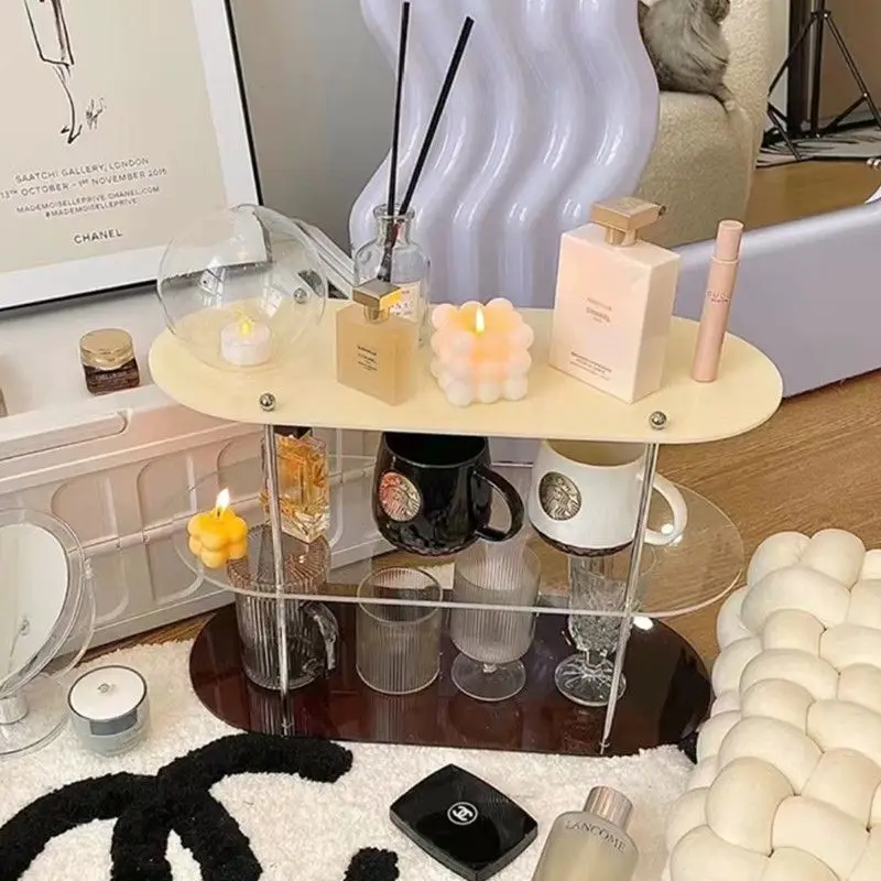 INS Style Storage Rack Acrylic Shelf Bathroom Countertop Cosmetics Display Multi-Layer Coffee Cup Holder Desktop storage decor