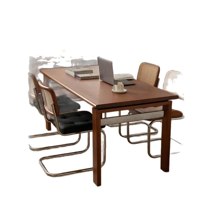 

medieval solid wood, dining table retro household small apartment, living room dining table simple Japanese style