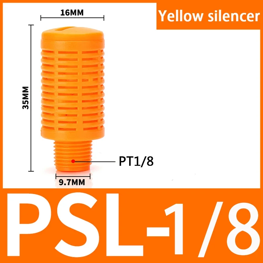 1PCS Pneumatische Plastic Silencer Air Quick Uitlaat Absorberen Geluid Verminderen Filter 1/8 