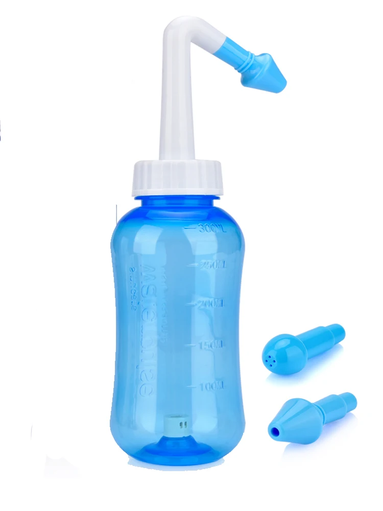 300ML płyn do płukania nosa zapalenie zatok środek do czyszczenia nosa dla dorosłych dziecko leczenie alergicznej ryny nosowej irygator do nosa Neti Pot narzędzie do czyszczenia nosa — zdjęcie 2