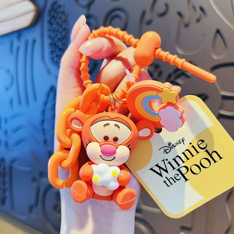 Disney Winnie De Pooh Sleutelhanger Cartoon Tigger Varken Actie Anime Figuren Hanger Rugzak Auto Ornamenten Verjaardagscadeaus Voor Kinderen