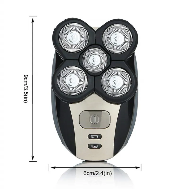 

USB electric shaver for bald heads, machine washable, multi-functional 5-in-1 LED display, household electric shaving tool