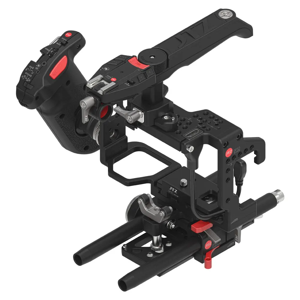 JTZ DP30 Camera Cage Baseplate Rig kit for SONY A7,A7II,A7R,A7RII,A7S,A7SII DSLR Camera 15mm Rail Rod Baseplate Rig Follow Focus