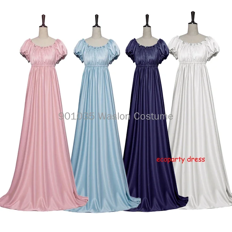 Bridgerton Daphne Dress Victorian Fancy Gown Regency Era Ball Gown Vintage High Waistline Jane Austen Dress Cosplay Costume XR35