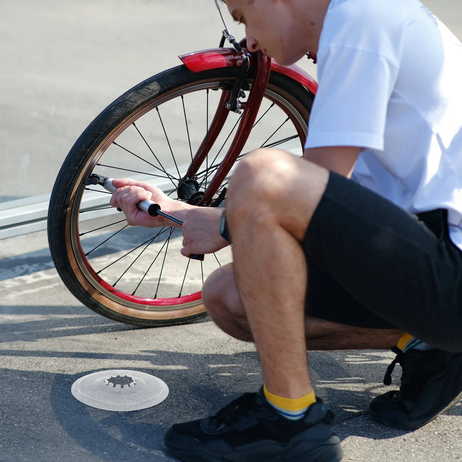 2 قطعة دراجة هوائية جبلية دولاب الموازنة الحرس دائم ABS البلاستيك الشفاف العجلات الخلفية تكلم حامي سلسلة غطاء حماية كرانسيت