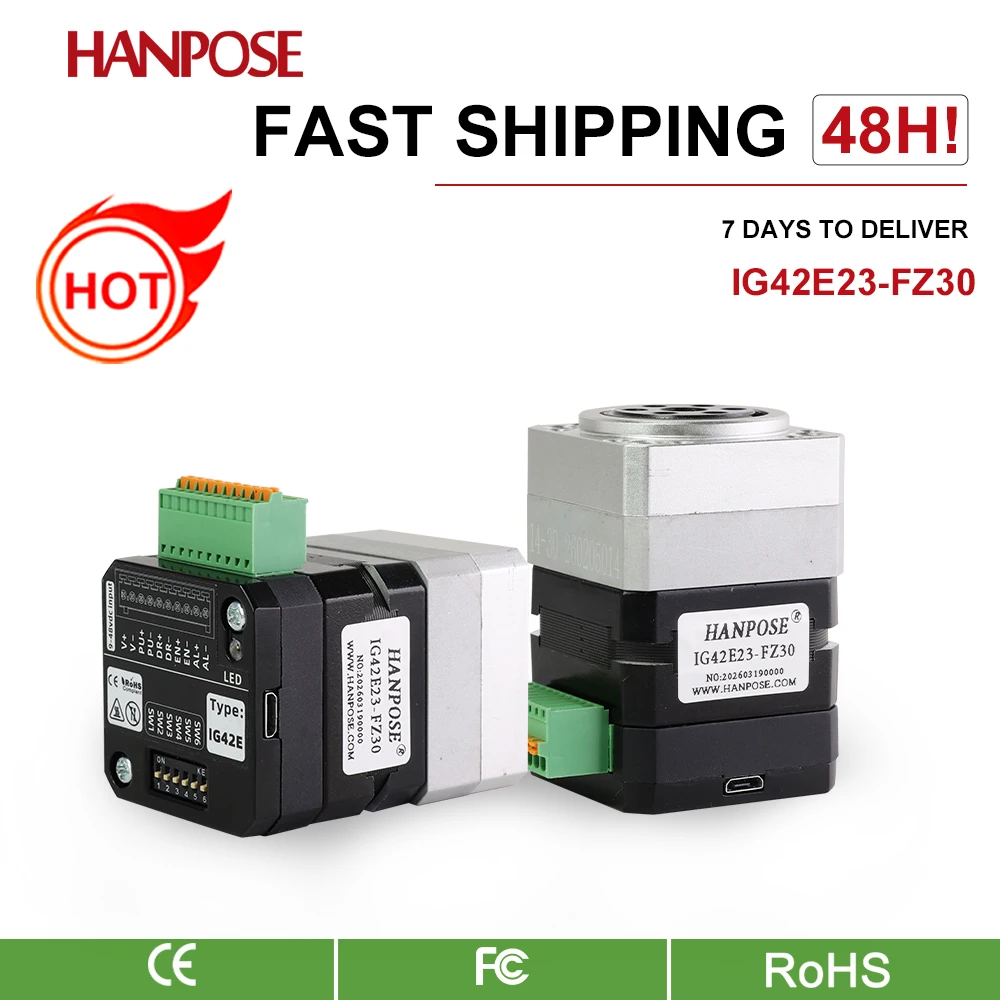 Robotic Joint Motor with a reduction ratio of 30 50 80 integrating a harmonic IG42E23-FZ30 reducer, driver, and enco