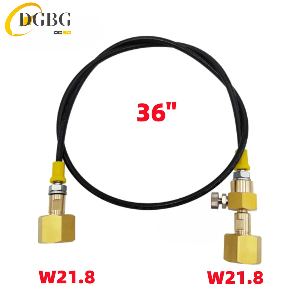 Charging Adaptor Transfer for Argon/CO2 Tank Refill Station W/90cm Hose CGA320 W21.8-14 DIN477