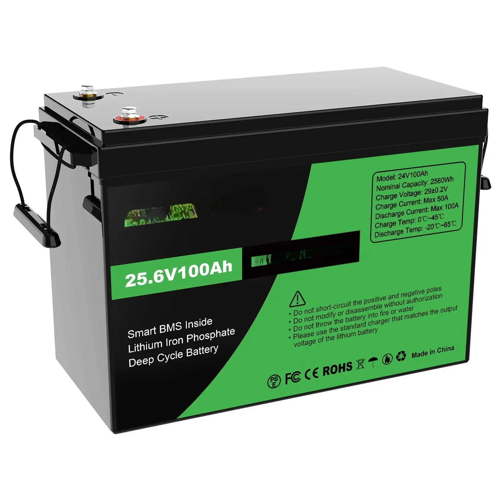 

100Ah 120Ah 200Ah 24v 48V Storage Lithium Ion Batteries Boat Golf Cart Solar Lifepo4 Battery