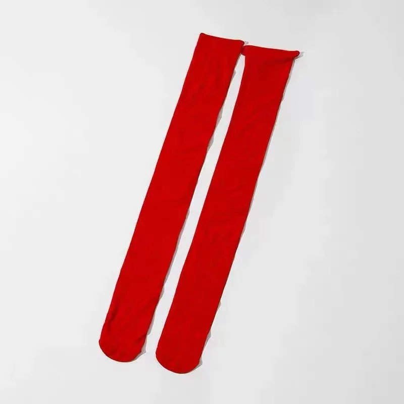 جوارب الفخذ العليا للنساء الدانتيل الرباط حزام النفط لامعة شير جوارب طويلة 8 Denier