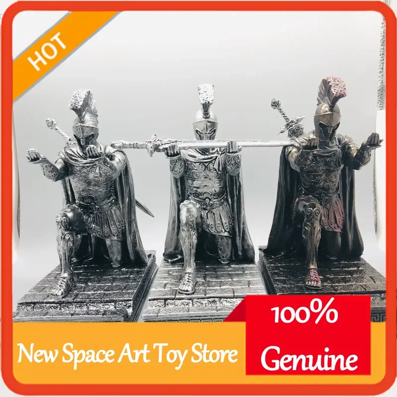 

Статуэтка рыцаря-командира Римской империи, воина, из смолы, в позе на коленях, в доспехах, подставка для ручек, декор для дома и офиса, коллекционная фигурка