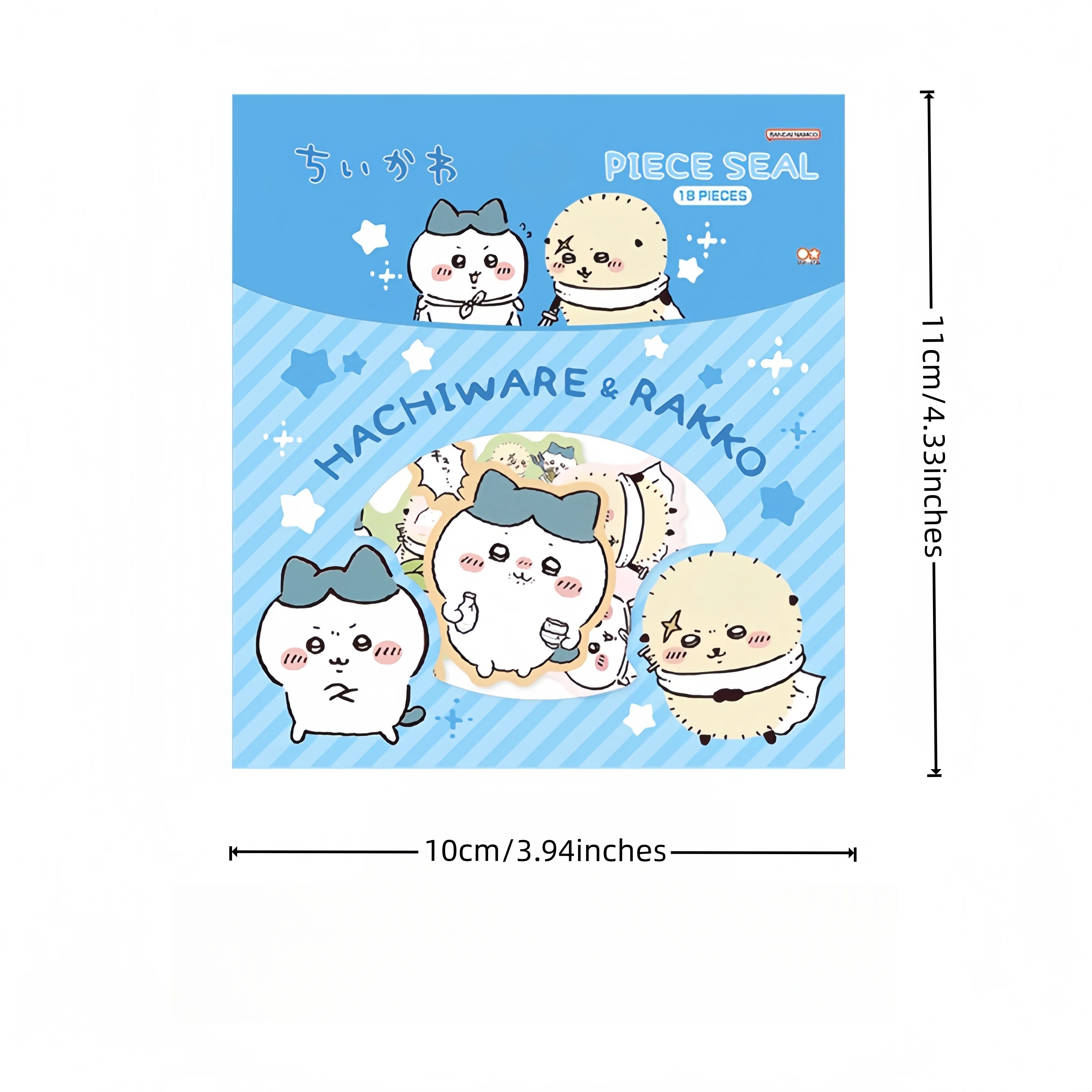 Chiikawa Kawaii Anime Stickers 18-Pack, Waterproof Vinyl Decals for Laptops Water Bottles Phones, Birthday Party Favor Gift for