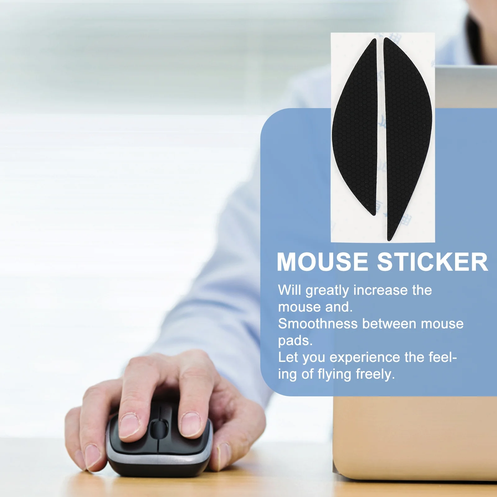 

1Pair Silicone Side Sticker Mouse Skate Compatible with Deathadder Elite Reduces Wrist Fatigue Anti-Slip Durable Gaming Mouse