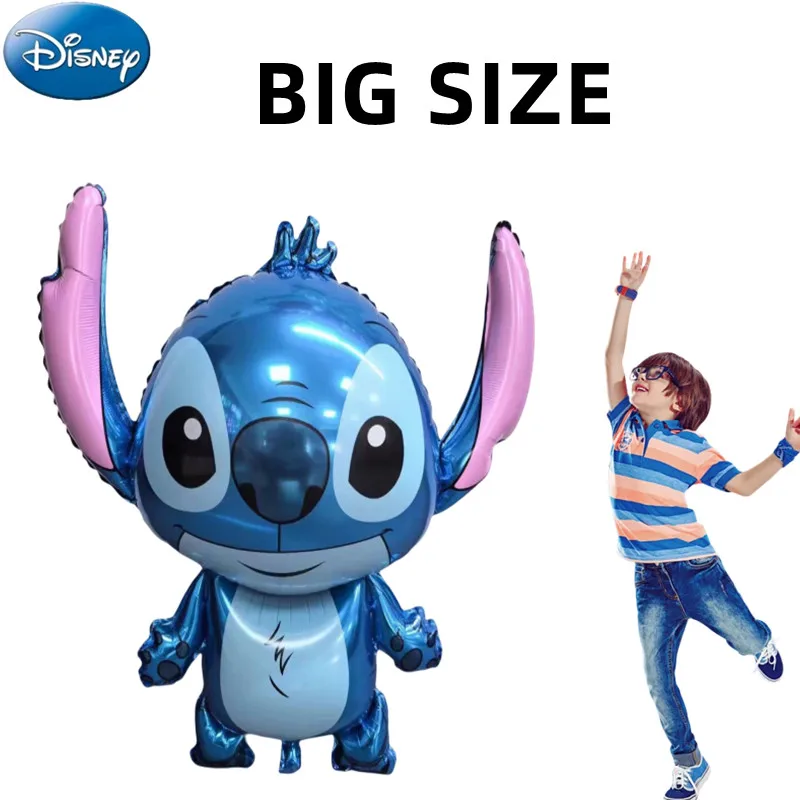 Globo flotante de Anime de Disney Stitch, película de aluminio, globo de aire sin autosellado, regalo para niños, decoración para fiesta de Navidad y Halloween